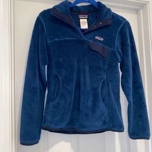 Navy Patagonia Snap-T Fleece Pullover
